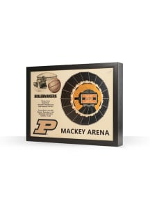 Purdue Boilermakers Mackey Arena 3D View Wall Art - Black