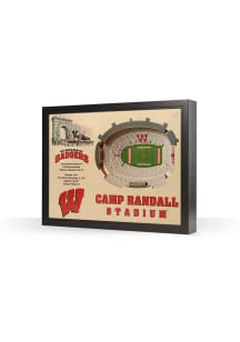 Wisconsin Badgers 3D Stadium View Wall Art - Red