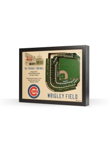 Chicago Cubs 3D Stadium View Wall Art - Blue