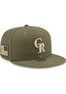 New Era Colorado Rockies Mens Olive 2026 MLB Armed Forces Day 59FIFTY Fitted Hat