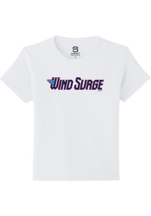 Summit Sportswear Wichita Wind Surge Youth White Alt Logo Wordmark Short Sleeve T-Shirt