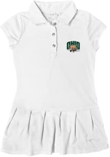 Ohio Bobcats Toddler Girls White Caroline Short Sleeve Dress