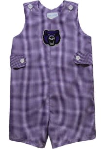 Vive La Fete Central Arkansas Bears Toddler Purple Gingham Overalls