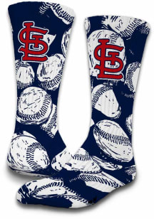 St Louis Cardinals ISlide Baseball Pattern Mens Crew Socks