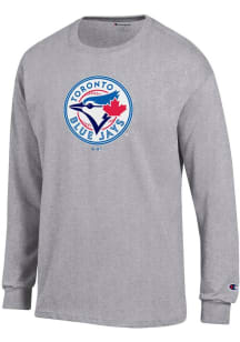 Champion Toronto Blue Jays Grey Jersey Long Sleeve T Shirt