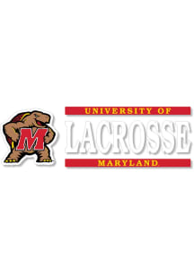 Maryland Terrapins 6x2 Lacrosse Auto Decal - Red