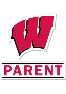 Wisconsin Badgers 3 Inch Parent Auto Decal - Red