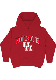 Vive La Fete Houston Cougars Toddler Red Arch Sam Long Sleeve Hooded Sweatshirt