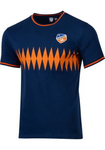 FC Cincinnati Navy Blue Ringer Short Sleeve Fashion T Shirt