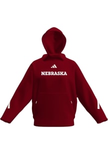 Adidas Nebraska Cornhuskers Womens Red Hooded Sweat Hooded Sweatshirt