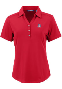Cutter and Buck Arizona Wildcats Womens Red Forge Eco Polo Short Sleeve Polo Shirt
