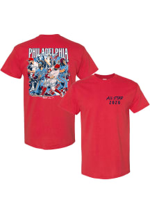 Philadelphia Phillies Red 2026 ASG X Jordan Spector Quad Player Short Sleeve Fashion Player T Shir..