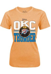 Oklahoma City Thunder Womens Orange 2025 Finals Participant Short Sleeve T-Shirt