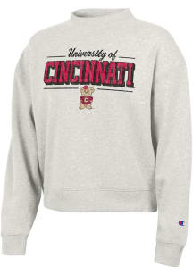 Champion Cincinnati Bearcats Womens Ash Triumph Crew Sweatshirt