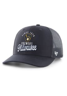 47 Milwaukee Brewers Pitstop Trucker RF Adjustable Hat - Navy Blue