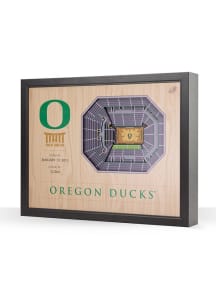 Oregon Ducks 3D Stadium View Wall Art - Brown