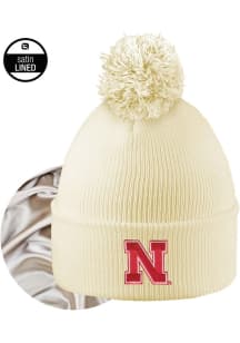 LogoFit Nebraska Cornhuskers Ivory Monroe Womens Knit Hat