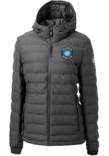 Cutter and Buck Charlotte FC Womens Graphite Mission Ridge Repreve Heavy Weight Jacket