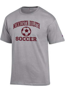 Champion UMD Bulldogs Grey Soccer Jersey Short Sleeve T Shirt
