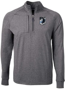Cutter and Buck Minnesota United FC Mens Black Adapt Eco Long Sleeve Qtr Zip Pullover