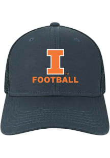 Legacy Illinois Fighting Illini Football Mid Pro Trucker Adjustable Hat - Navy Blue