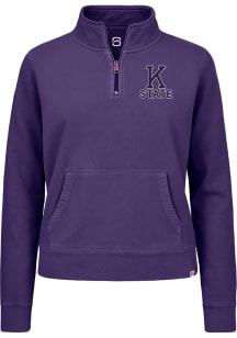 Summit Sportswear K-State Wildcats Womens Purple Pigment Dyed Qtr Zip