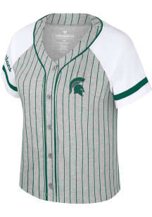 Colosseum Michigan State Spartans Womens Grey Heather This Feeling Short Sleeve T-Shirt