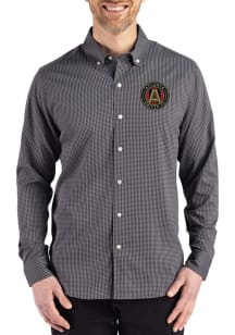 Cutter and Buck Atlanta United FC Mens Black Skyline Long Sleeve Dress Shirt