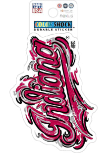 Indiana Hoosiers Justin Patten Mascot 3in Durable Stickers - Crimson