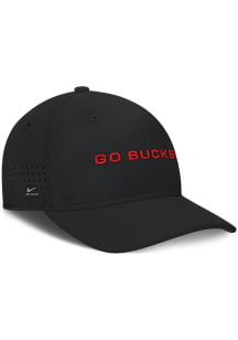 Nike Ohio State Buckeyes Mens Black Sideline Gameday Swooshflex Flex Hat