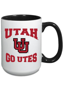 Utah Utes 15oz Combo Ceramic Mug - White