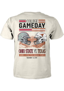 Something Inked Texas Longhorns Ivory Football College Gameday vs Ohio State Helmet Stadium Short..