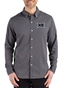 Cutter and Buck Big 12 Mens Black Skyline Long Sleeve Dress Shirt