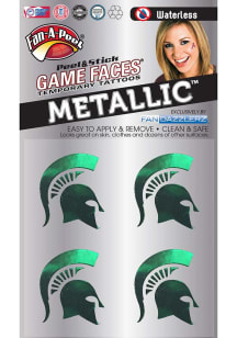 Michigan State Spartans Metallic 4pk Tattoo