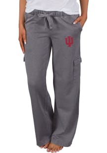 Concepts Sport Indiana Hoosiers Womens Charcoal Trackside Cargo Loungewear Sleep Pants