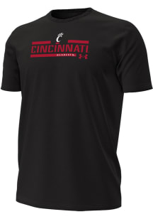 Under Armour Cincinnati Bearcats Black Short Straight Performance Short Sleeve T Shirt