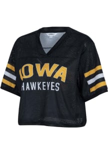 Iowa Hawkeyes Womens Field Goal Fashion Football Jersey - Black