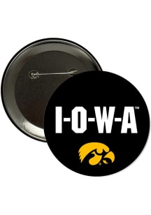 Iowa Hawkeyes 3" I-O-W-A Button - Yellow