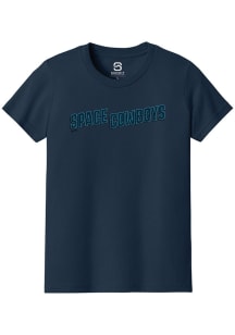 Summit Sportswear Sugar Land Space Cowboys Youth Navy Blue Alt Logo Wordmark Short Sleeve T-Shirt