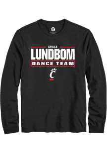 Grace Lundbom Cincinnati Bearcats Black NIL Stacked Box Long Sleeve Player T Shirt