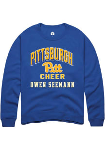 Owen Seemann Pitt Panthers Mens Blue NIL Arch Logo Player Crew