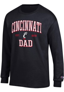Champion Cincinnati Bearcats Black Est Date Dad Jersey Long Sleeve T Shirt