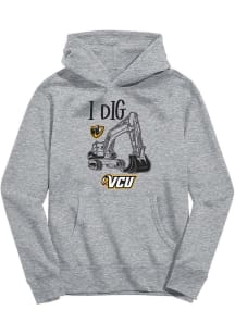 Vive La Fete VCU Rams Youth Grey Excavator Long Sleeve Hoodie