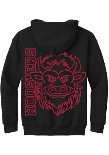 Summit Sportswear Indiana Hoosiers Mens Black Neon Hoosier The Bison Long Sleeve Hoodie