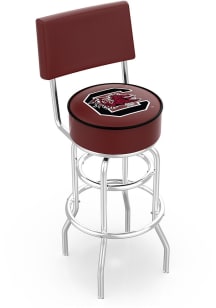 South Carolina Gamecocks Double-Ring Swivel with Back Pub Stool - Black