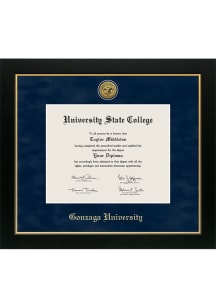 Gonzaga Bulldogs Medallion Manchester Diploma Frame - Navy Blue