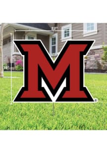 Miami RedHawks Primary Yard Sign - Red