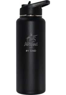 Miami Marlins Dad 34oz Stainless Steel Bottle - Black