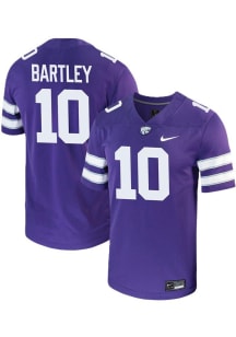 Logan Bartley  Nike K-State Wildcats Purple Football NIL Game Football Jersey