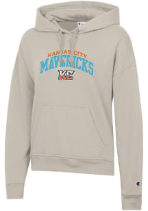 Champion Kansas City Mavericks Womens White Powerblend Hooded Sweatshirt